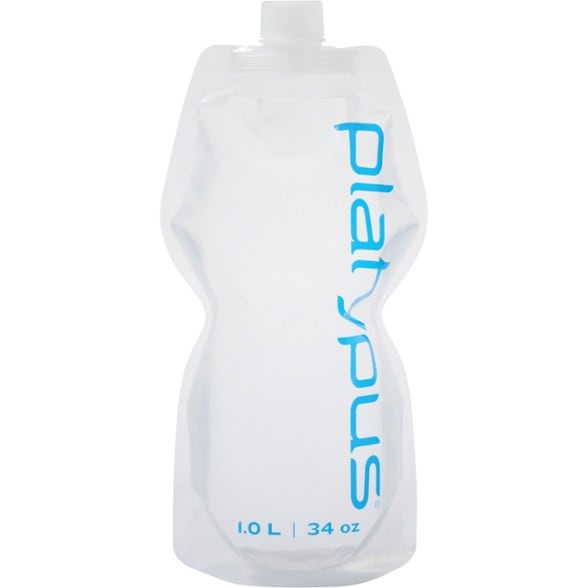Platypus FlexiHydrate collapsible water bottle fully expanded, ideal for hiking and travel hydration