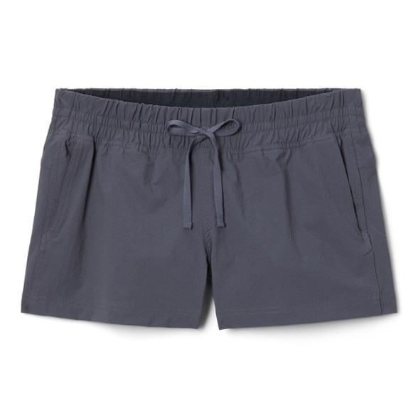 Mountain Hardwear Women's Adventure Pull-On Shorts showcasing the elastic waistband and back pocket.