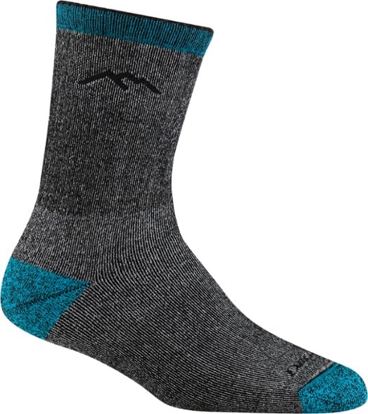 Darn Tough Women's Micro Crew Socks showcasing full cushioning and Merino wool warmth.