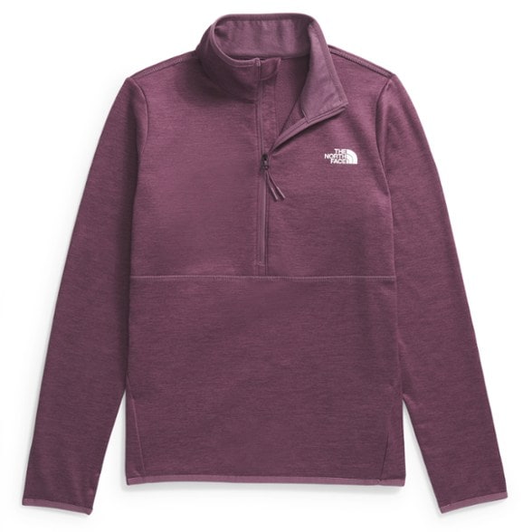 North Face Canyonlands women's fleece pullover showcasing the brushed interior and quarter-zip feature.