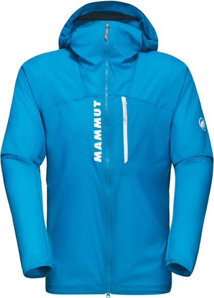 Aenergy Men's Technical Windbreaker Jacket front view in a hiking setting.