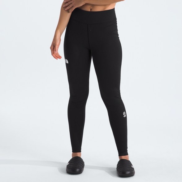 Close-up of Summit Peak Women's Ultralight Base Layer Tights showing fabric texture and stitching.