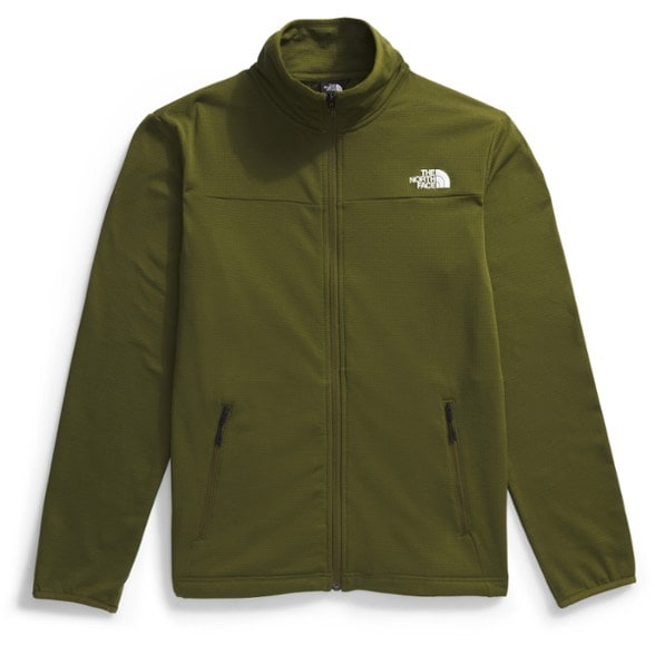 Front view of the Eco-Friendly Cedar Trail Full-Zip Fleece Jacket, highlighting its lightweight design.