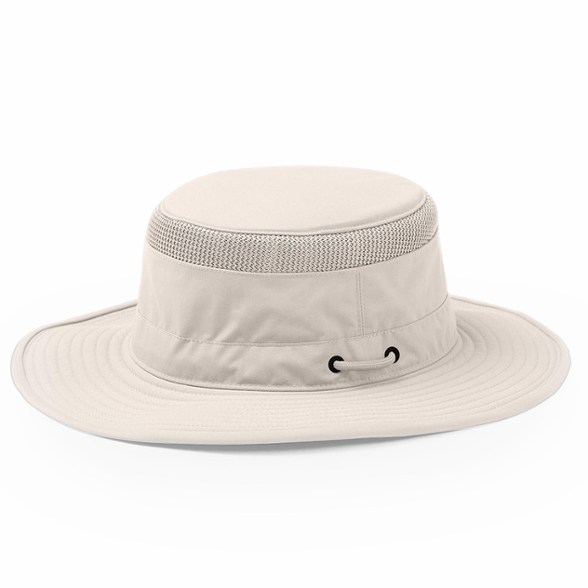 Eco-Friendly Sun Shield Boonie Hat in a hiking setting, showcasing its sun protection features.