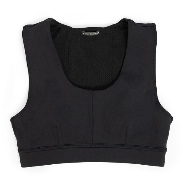 Oiselle Trail Support Bra showing the wide straps for added comfort
