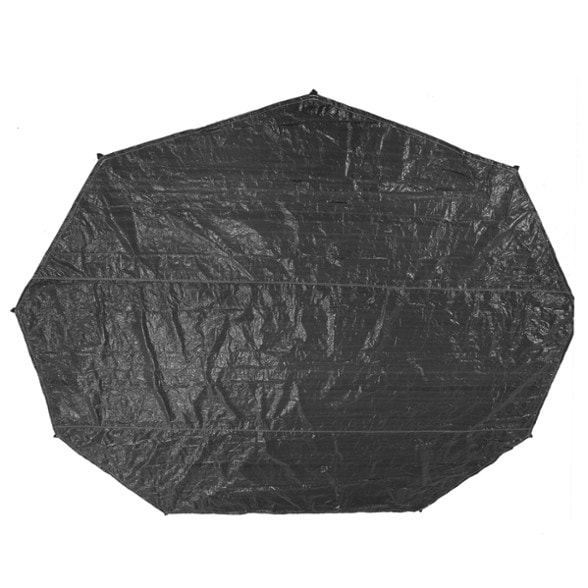 Regatta 13 ft footprint laid out, demonstrating its waterproof surface for camping.