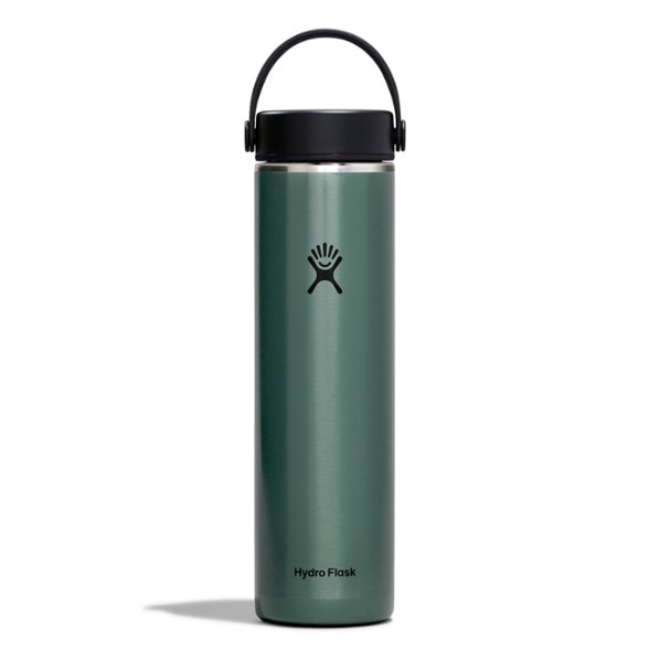 Hydro Flask Trail Series Lightweight Wide-Mouth Vacuum Bottle from above, showcasing its sleek design.
