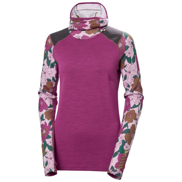 LIFA Merino Women's Balaclava Hoodie in action on a snowy mountain