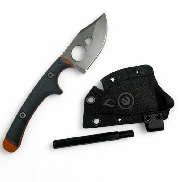 Adventure Ready VG-10 Survival Knife showcasing the sharp blade and ergonomic handle.