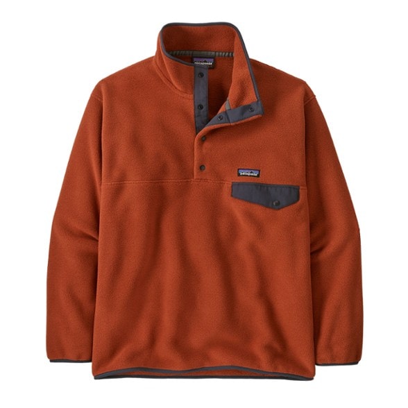 Front view of Patagonia Men's Synchilla Snap-T Fleece Pullover, showcasing the Snap-T pocket.