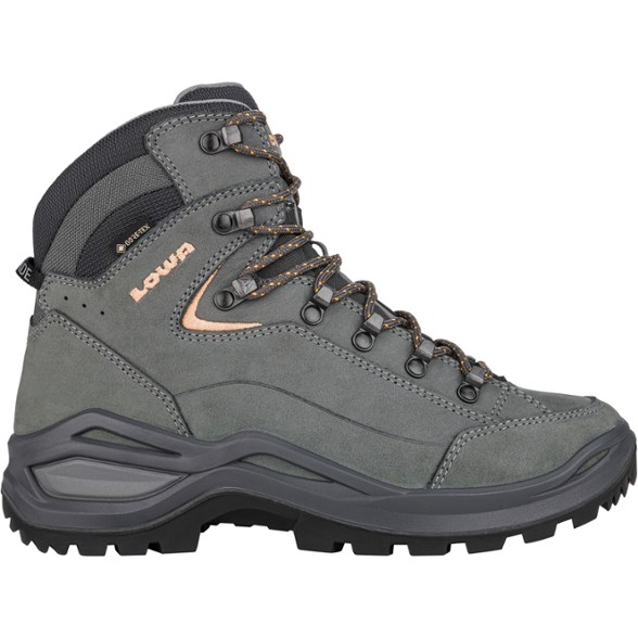 Side view of Ultra Comfort Women's Waterproof Hiking Boots showcasing the durable nubuck leather.