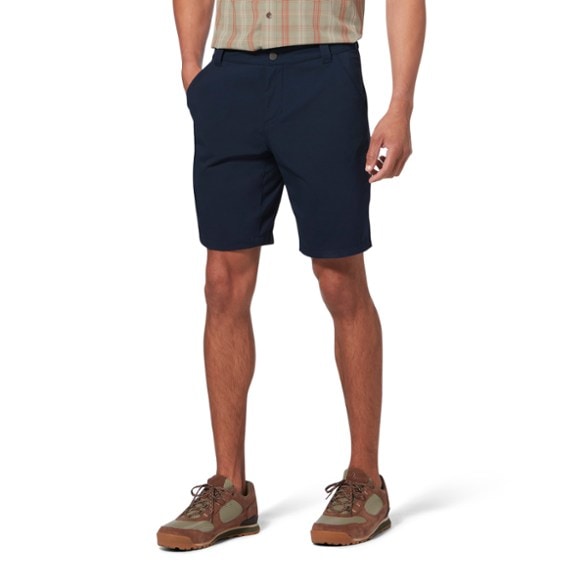 Front view of TrailMaster quick dry shorts for hiking showing breathable fabric and secure pockets
