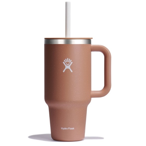 32 oz insulated travel tumbler with straw and lid