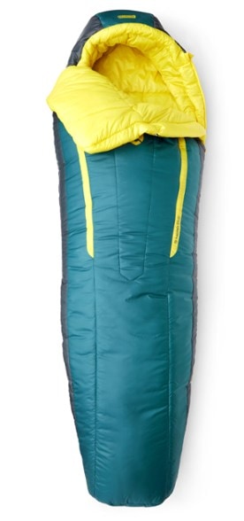 NEMO Forte 20 men's sleeping bag in a camping setting with upgraded vents