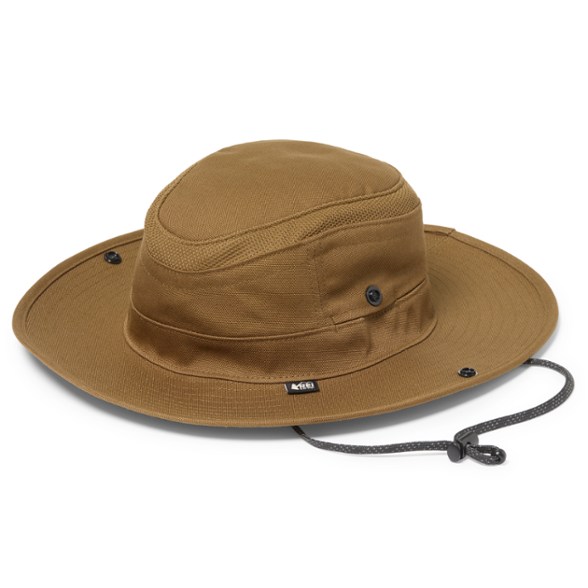 Eco-Friendly Vented Hiking Hat showcasing the breathable mesh design from the side.