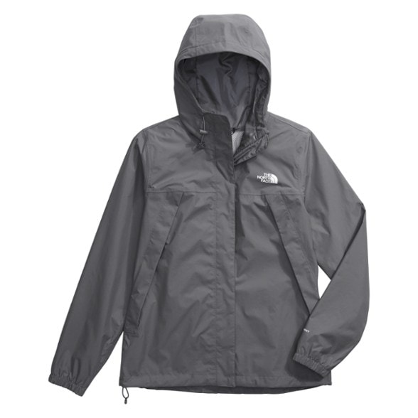 EcoShield Women's Waterproof Jacket showcasing adjustable hood and zipper pockets.