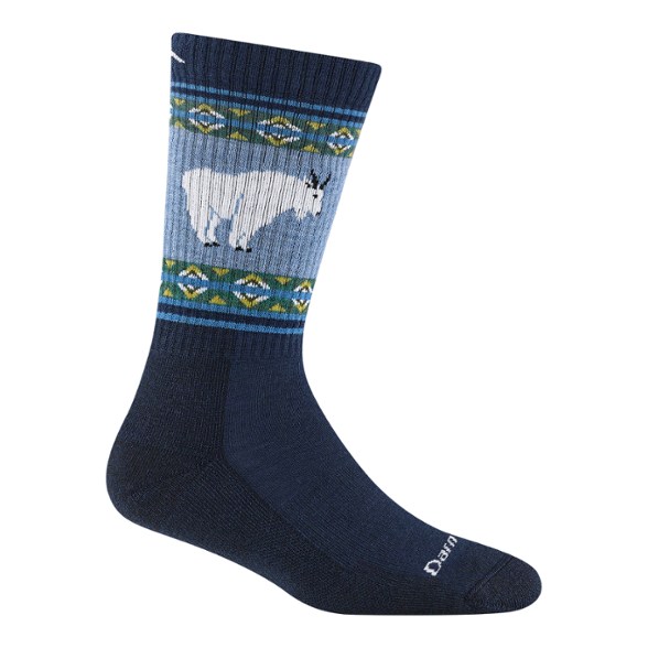 Side profile of women's midweight hiking socks showing cushioning and fit in Darn Tough socks