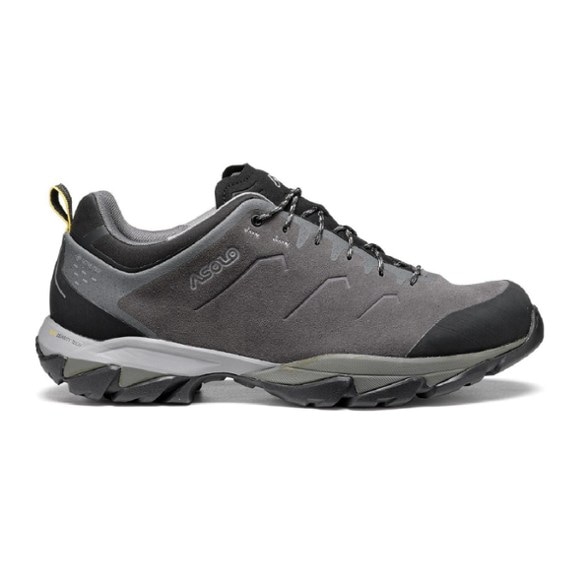 Front view of Asolo Acadia GTX men's hiking shoes, emphasizing their sleek design and ankle support.