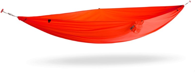 Kammok Roo Single Ultralight Camping Hammock set up in a forest