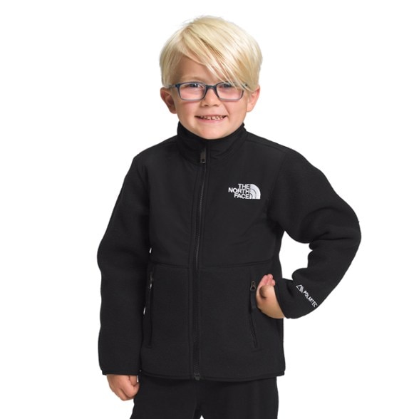 Front view of Kids' Denali jacket showcasing water-repellent features.
