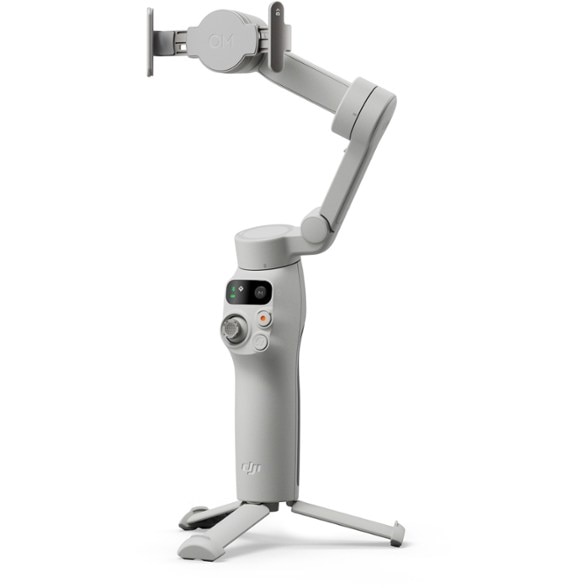 Front angle of DJI Osmo Mobile 7 Pro Stabilizer showcasing compact phone gimbal design