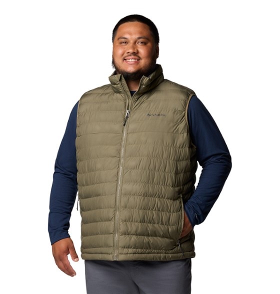 Columbia men's insulated vest featuring thermal reflective technology, ideal for hiking.