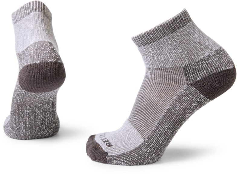 Eco-friendly socks showcasing breathable material and lightweight cushioning.
