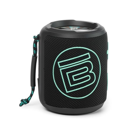 Side view of BOTE MAGNEBoom Swell waterproof speaker with Bluetooth connectivity