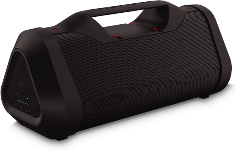 Blaster Pro 3.0 portable speaker angled view showcasing compact design and handle
