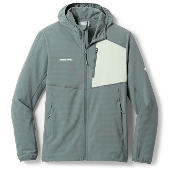 Front view of the Madris Light ML Windproof Fleece Jacket for Men, highlighting its sleek design and windproof outer material.