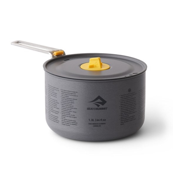 Side view of Frontier Ultralight Backpacking Pot showcasing its ceramic nonstick surface.