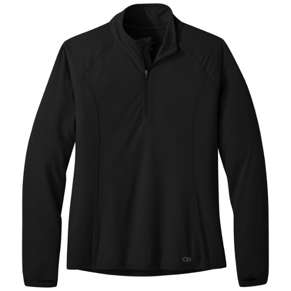 Echo Women's Quarter-Zip Performance Shirt in vibrant color, ideal for summer hikes.