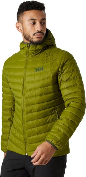 Front view of Helly Hansen Men's Down Insulator Jacket, perfect for outdoor sports.