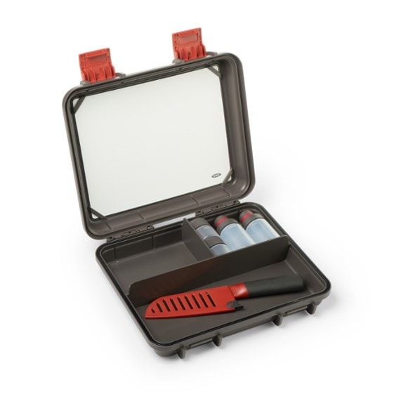 Ultimate Camp Kitchen Prep Set displayed with cutting board and knife