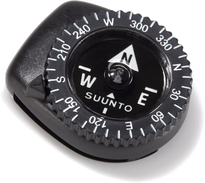 Suunto Clipper NH wrist compass showing its rotating bezel and liquid-filled capsule.