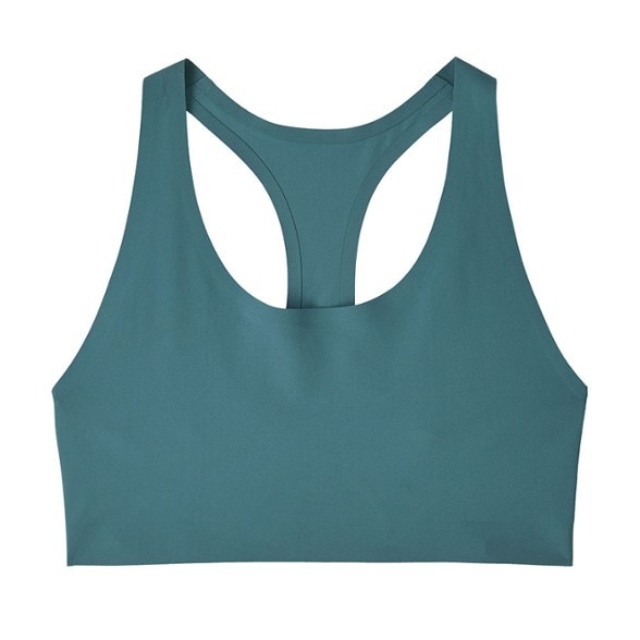 Eco Comfort Racerback Bra from the front, showcasing its minimal design and soft fabric.