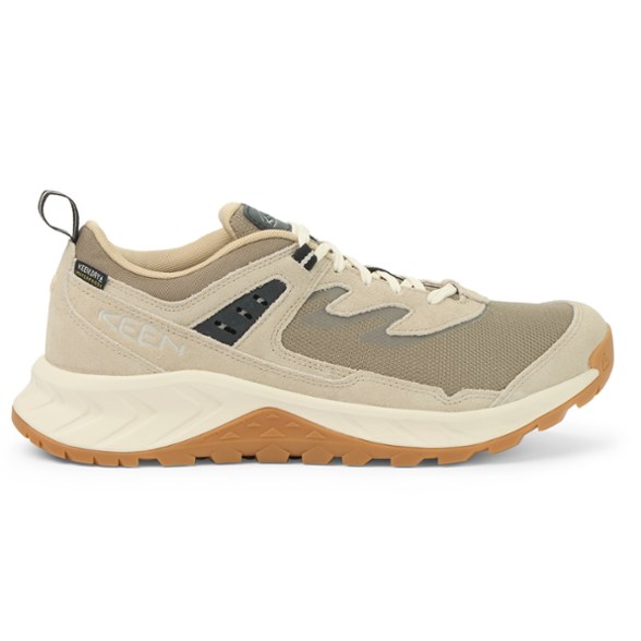 Men's Hightrail Eco Waterproof Hiking Shoes from the side, emphasizing ankle support and rugged design.