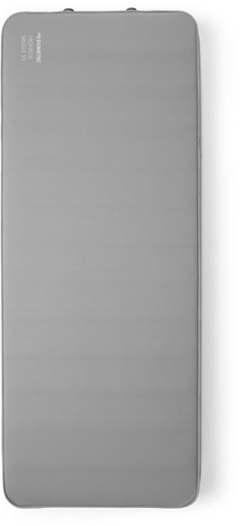 Highrise 10 self-inflating mattress displayed in a tent, highlighting its plush padding and water-resistant features.