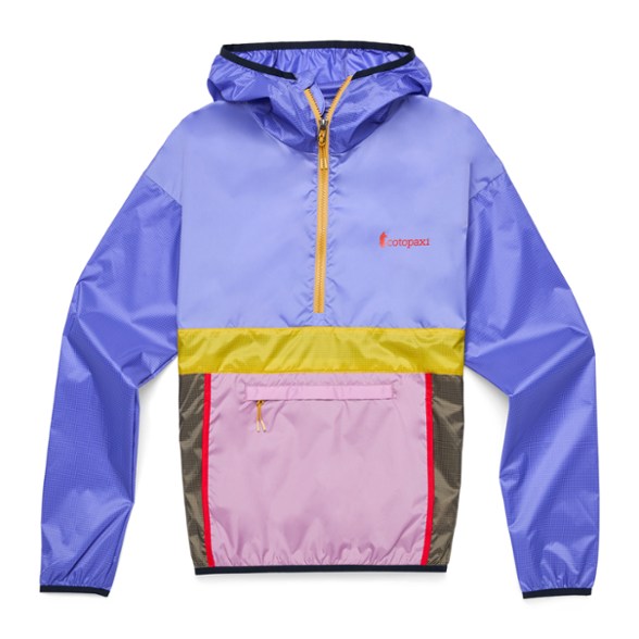 Cotopaxi Teca windbreaker viewed from the front during a hike.