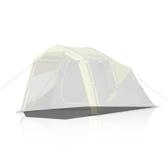 Top view of Evo TS V2 camping footprint laid out under tent, showcasing durable tent floor protector