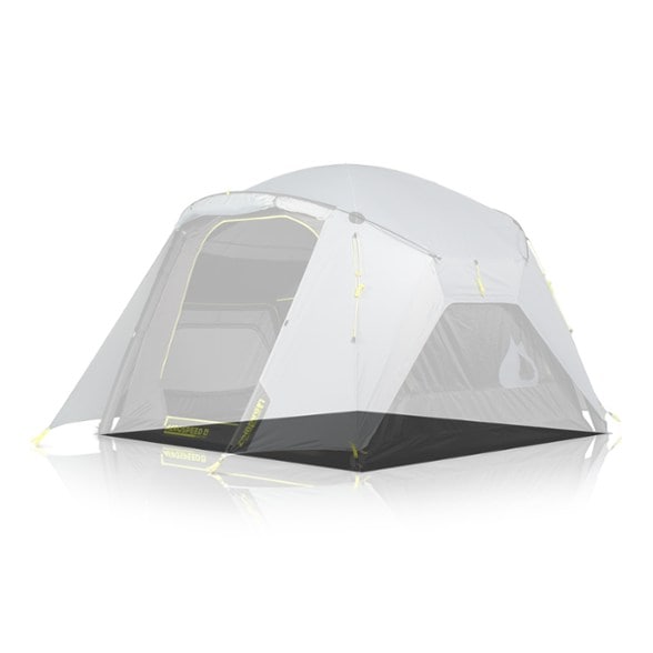 Aerospeed 4 Premium Tent Footprint laid out on rocky terrain for protection