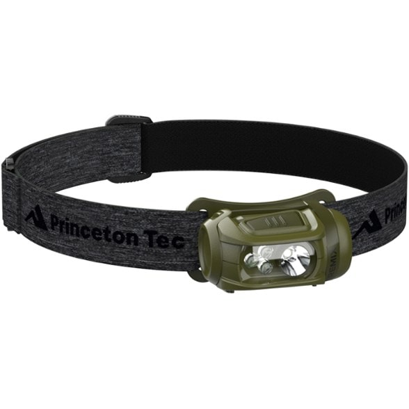 Front view of TrailNova MaxBeam headlamp showing LED array and adjustable bracket — ideal for backpacking light.