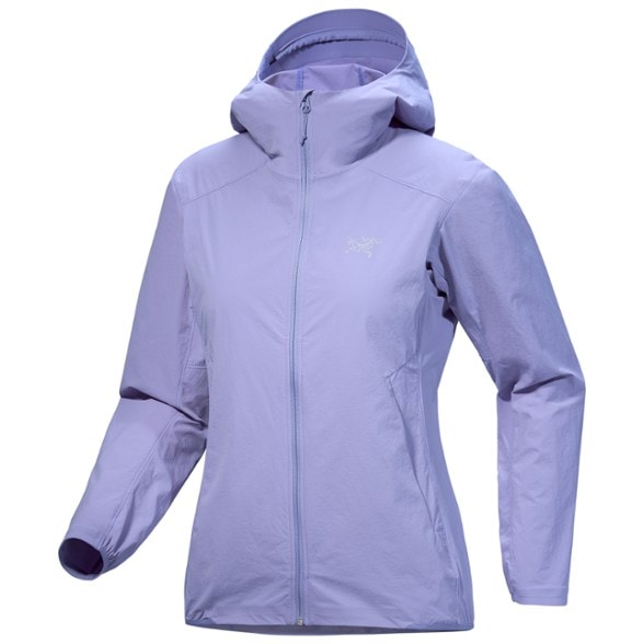 Front view of the women's lightweight hiking hoody showcasing its breathable fabric and stylish design.