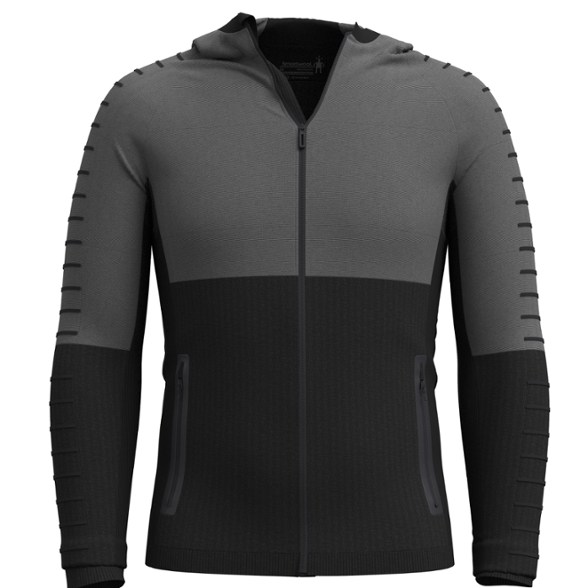 High-performance merino fleece hoodie showcasing front view, ideal for active winter training.