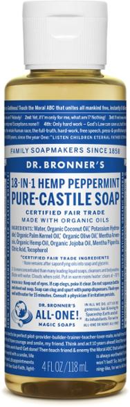 Eco-friendly organic liquid soap in a natural setting, perfect for camping.
