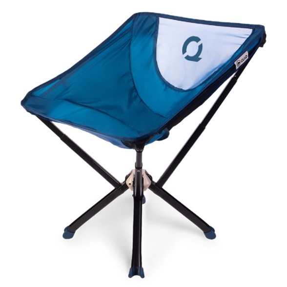 ClassiQ Ultra-Portable Folding Chair set up at the beach, showcasing its comfort and style.