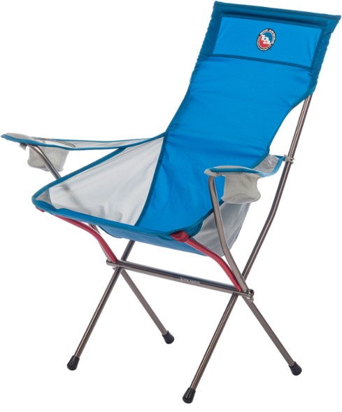 Adventure Comfort Deluxe Armchair showcasing its tall back and wide seat in a sunny outdoor setting.