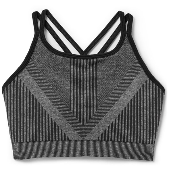 ContourFit Strappy Compression Bra showcasing its sleek design and supportive fit.
