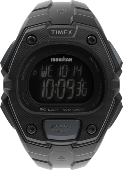 Timex Ironman Classic 30 digital running watch front view with clear display