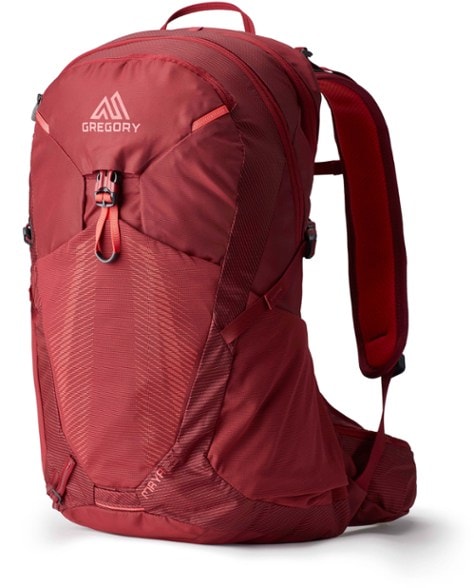 Maya 25 Women's Hiking Backpack with adjustable straps, showcasing its ergonomic design.